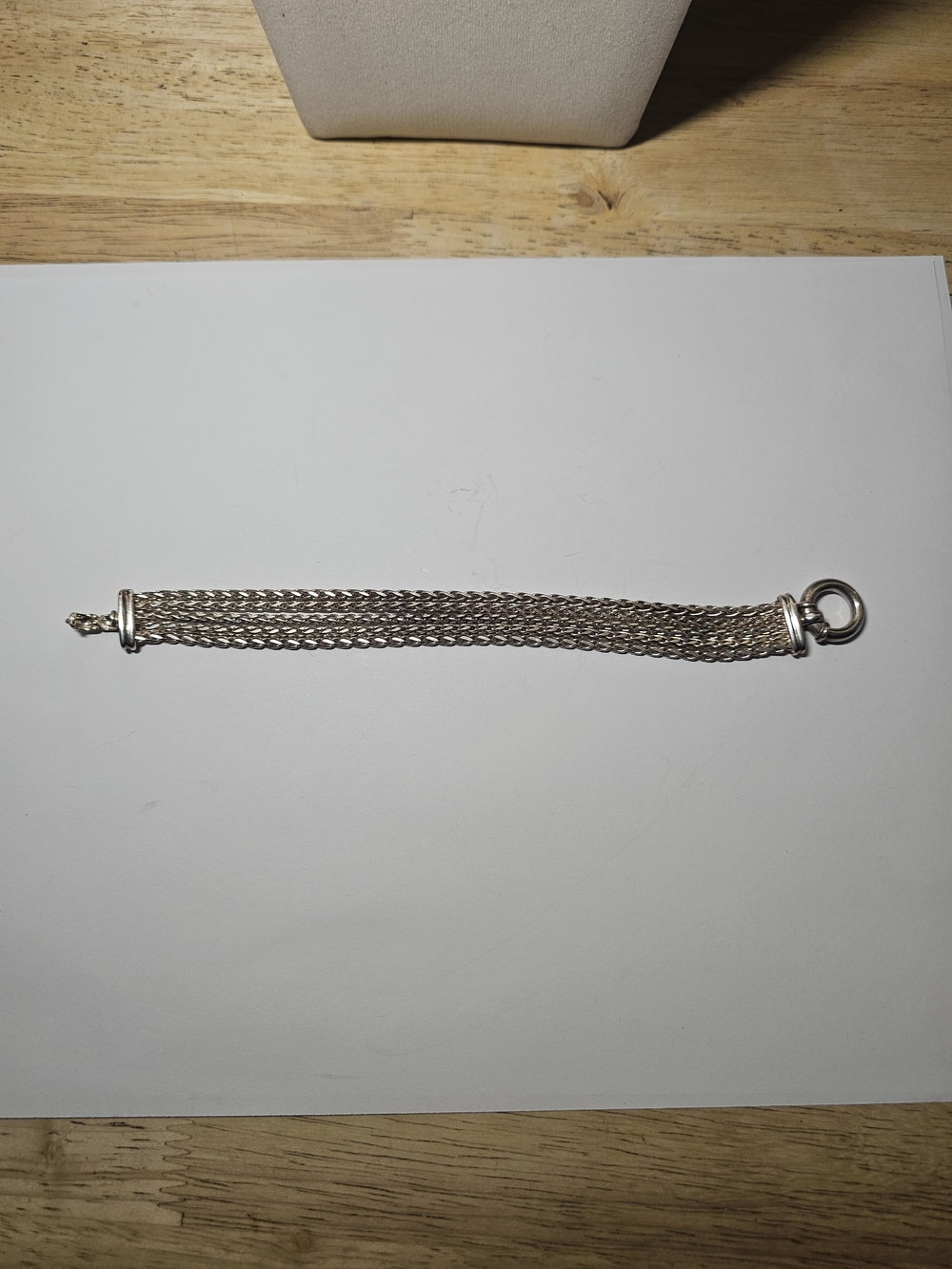 Multi-Strand Sterling Silver Chain Bracelet Milor Italy 7½in Length
